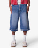 Ultra Baggy Released Hem Denim Shorts 'Washed Blue'