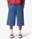 Ultra Baggy Released Hem Denim Shorts 'Washed Blue'