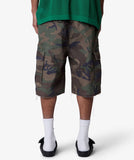 Baggy Distressed Cargo Shorts 'Washed Camo'