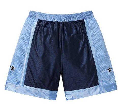 Side Pocket Blue Basketball Shorts