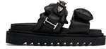 Toga Virilis BlackPadded Leather Sandals
