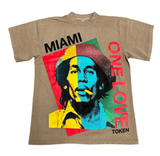 Token Bob Marley 'One Love' Brown Tee