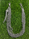 Triple Beaded Wallet Chain w/ Rhinestone Knot Wallet Chain