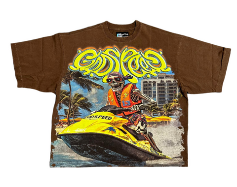 Wave Runner Tee 'Brown'