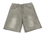 Distressed Rhinestone Grey Jorts