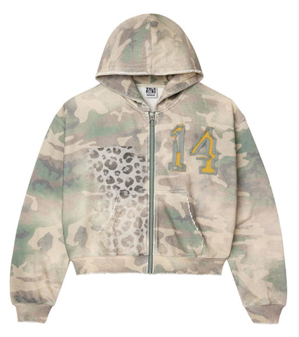 CHEETAH CAMO ZIP UP