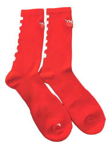TOKEN LONG SOCKS 'Orange/White'