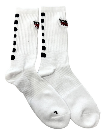 TOKEN LONG SOCKS 'White/Black'