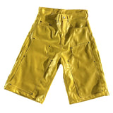 Yellow Leather Shorts