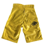 Yellow Leather Shorts