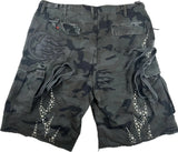 Hellstar Black Camo Cargo Shorts
