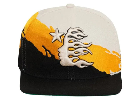Hellstar Paintbrush Snapback Hat Blk/Yw/Wht