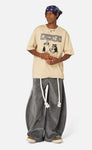 Stripe Super Baggy Sweatpants 'Grey'