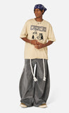 Stripe Super Baggy Sweatpants 'Grey'