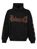 Balenciaga Dirty Heavy Metal Logo Hoodie
