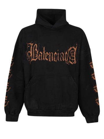 Balenciaga Dirty Heavy Metal Logo Hoodie