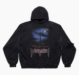 Balenciaga Paris Moon No Pocket Dirty Oversized Hoodie