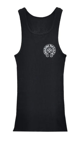 Chrome Hearts Black Horseshoe Logo Tank Top