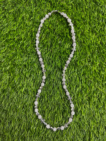 Kool Linxz Silver Cross Crystal Necklace