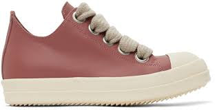 Rick Owens Jumbo Lace Leather Low Rosewood/Milk
