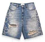 Pearl Distressed Denim Shorts
