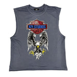 "AMERCIAN BADASS" CUT-OFF SHIRT STEEL
