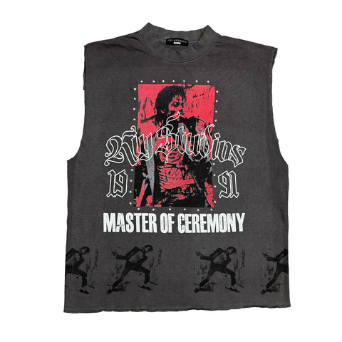 "MASTER OF CEREMONY" CUT-OFF SHIRT GRAY