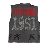 "MASTER OF CEREMONY" CUT-OFF SHIRT GRAY