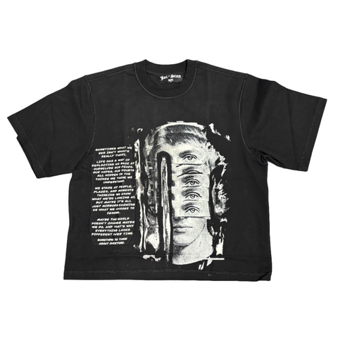 Black Scripted Tee