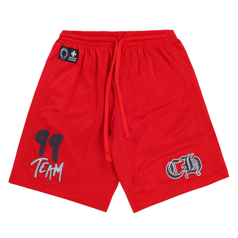 Chrome Hearts Matty Boy Form Mesh Shorts Red