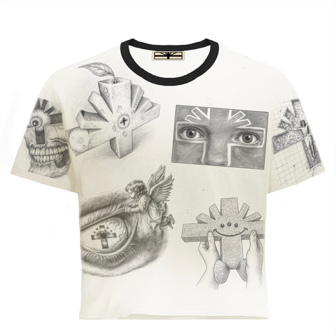 Vertabrae Mixed Feelings Tee Cream Black