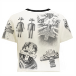 Vertabrae Mixed Feelings Tee Cream Black