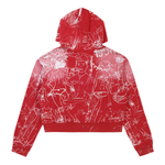 Vertabrae Silo Sketch Zip-Up Hoodie Red