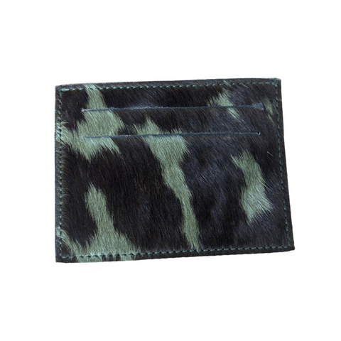 Cowhide Card Holder - Green