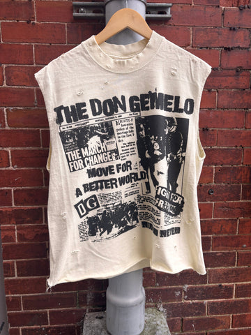 "Fight For Freedom" Sleeveless Tee 'Cream'