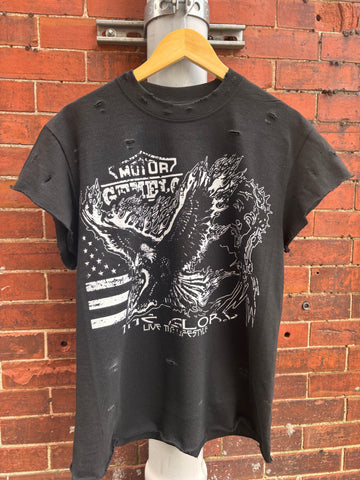 "The Glory" Crop Sleeve Tee 'Black'
