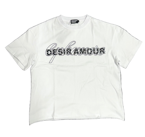 Desir Amour Ephemere Rhinestone Logo Tee 'White'