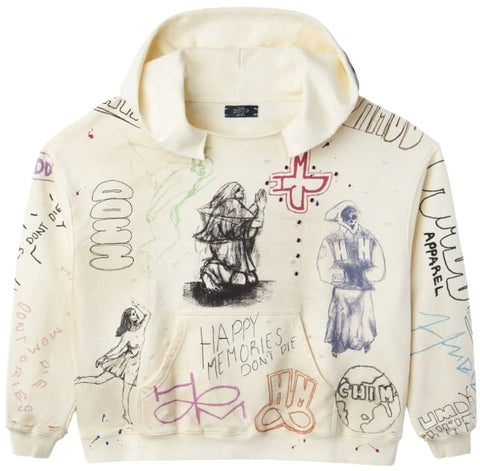 HMDD 'Sketch' Hoodie Creme