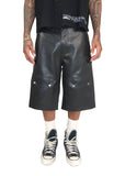 Black Leather Shorts