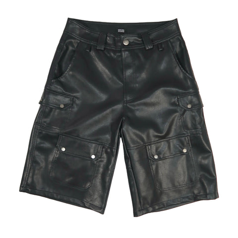 Black Leather Shorts