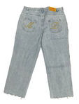 Matiere De Desirs Logo Frayed Cropped Denim