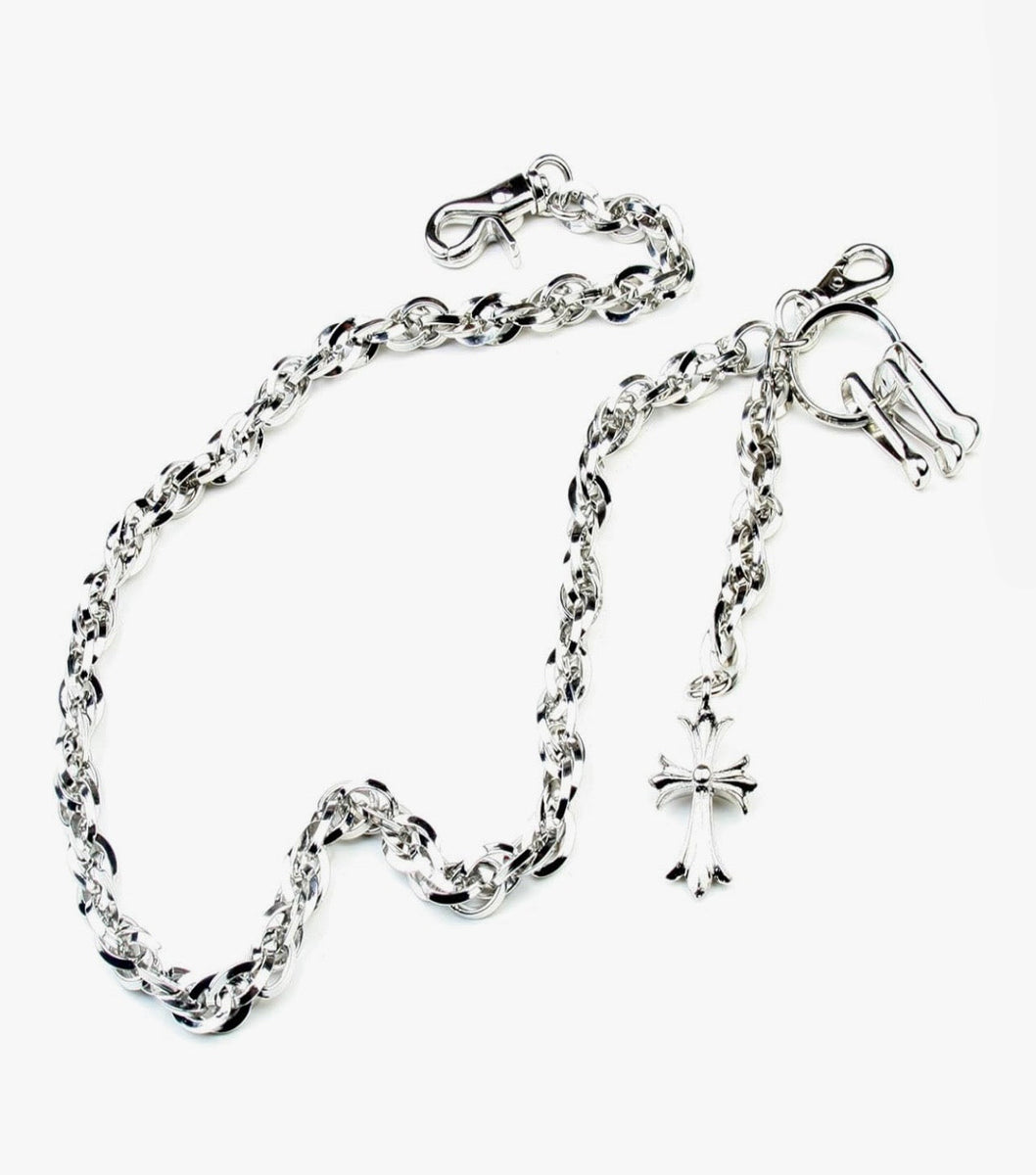 Chrome Hearts Inspired w/ Cross Wallet Chain – Token Miami