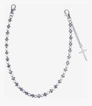 Spiked Linked Chain w/ Cross Wallet Chain