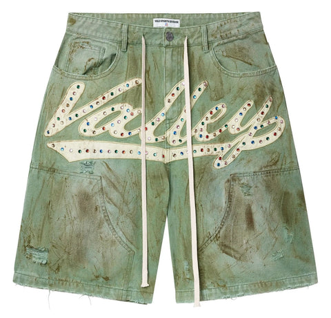 Skittle Jorts Dirty Green