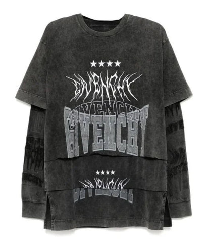 Givenchy Black Layered-Sleeve T-Shirt