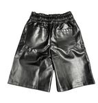 Merlin's Father Leather Studded Shorts