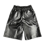 Merlin's Father Leather Studded Shorts