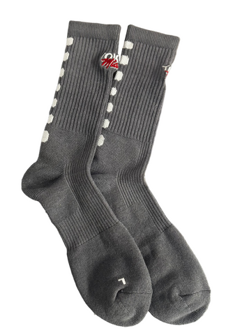 TOKEN LONG SOCKS 'Grey/White'