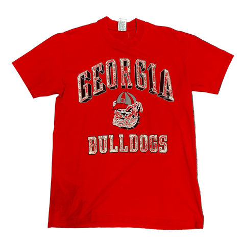Red Georgia Bulldogs Vintage Tee