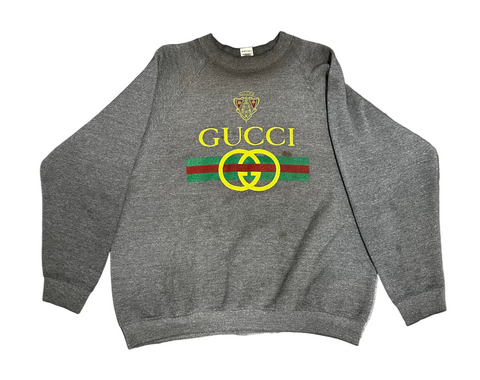 BOOTLEG Gucci 'Dirty' Grey Crewneck